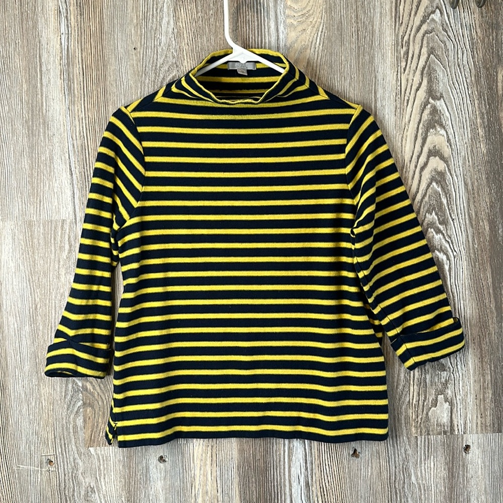 Pure navy and gold striped top, eight, 6